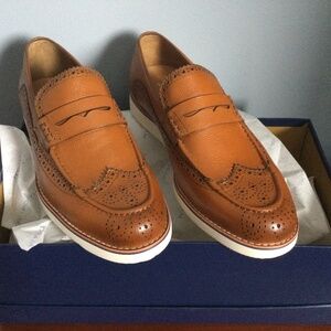 MARC NOLAN Leather BROGUE WiNGTIP loafers …NEW iN BOX